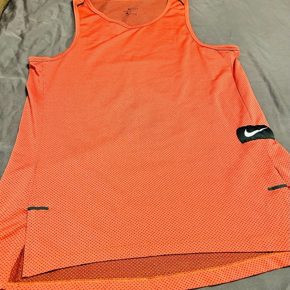 Dri Fit Nike Women's Vibrant Orange Tank Top - Picture 1 of 4